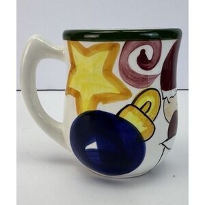 VICKI CARROLL Pottery "TIS THE SEASON" Beautiful Christmas/Holiday Coffee MUG